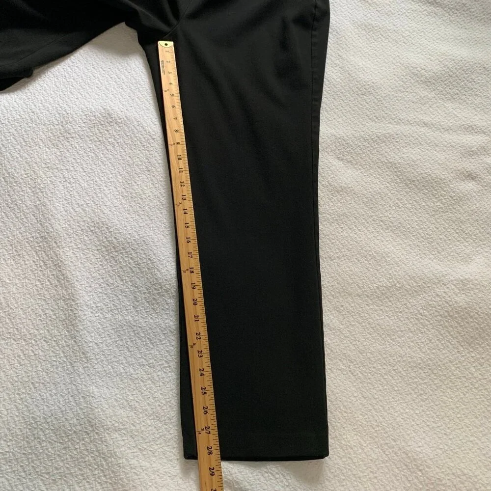 Talbots Black Straight Leg Pull On Dress Pants Plus Size 16W Professional Office